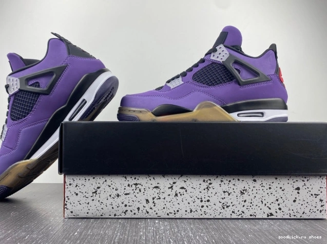 Cheap 4 LN4 and Jordan (Friends Family) Scott 766296 Purple Travis Retro 0817